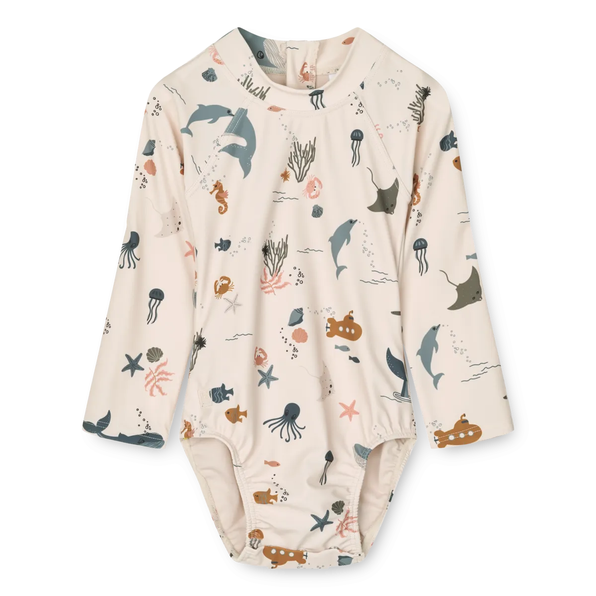 Liewood Maxime Baby Swimsuit with Longsleeve | Sea Creature /Sandy