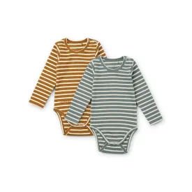 Liewood Yanni Body Longsleeve 2-pack | Stripe Blue Fog Multi Mix