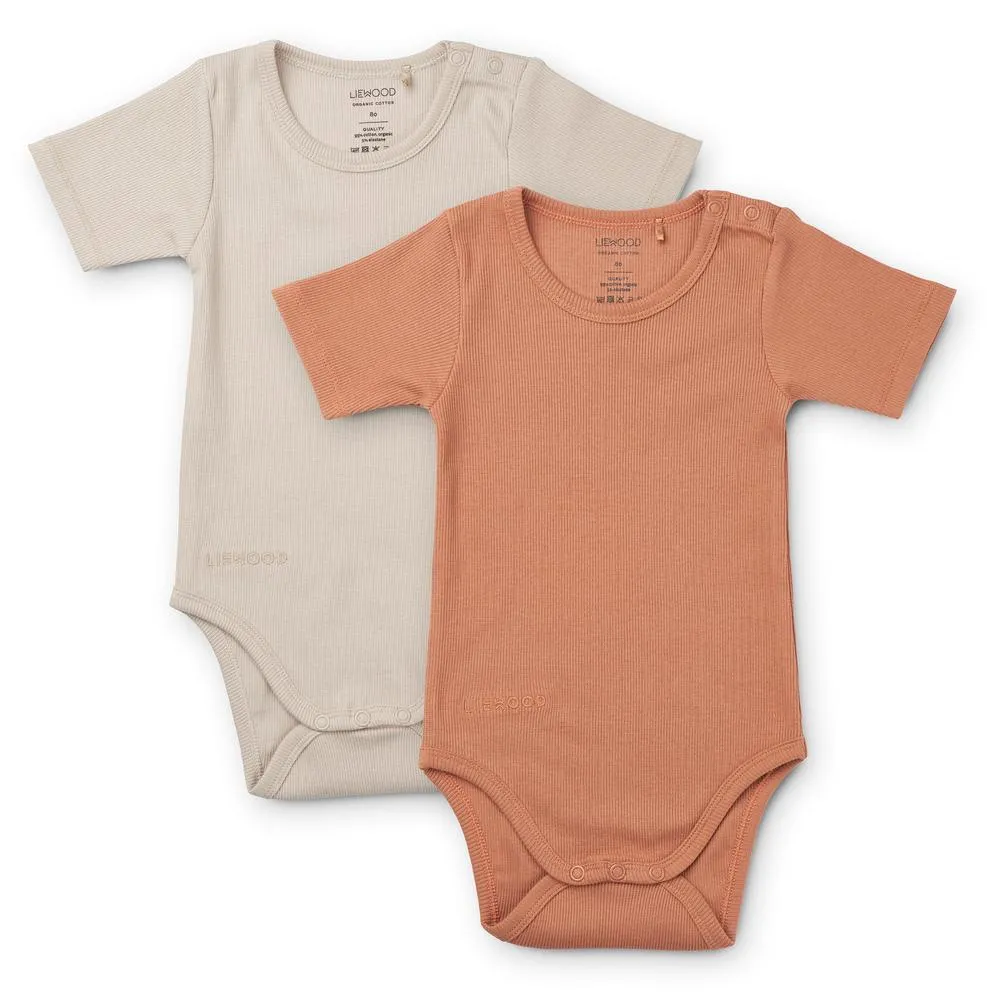 Liewood Yanni Body Shortsleeve 2-pack | Tuscany Rose Sandy Mix