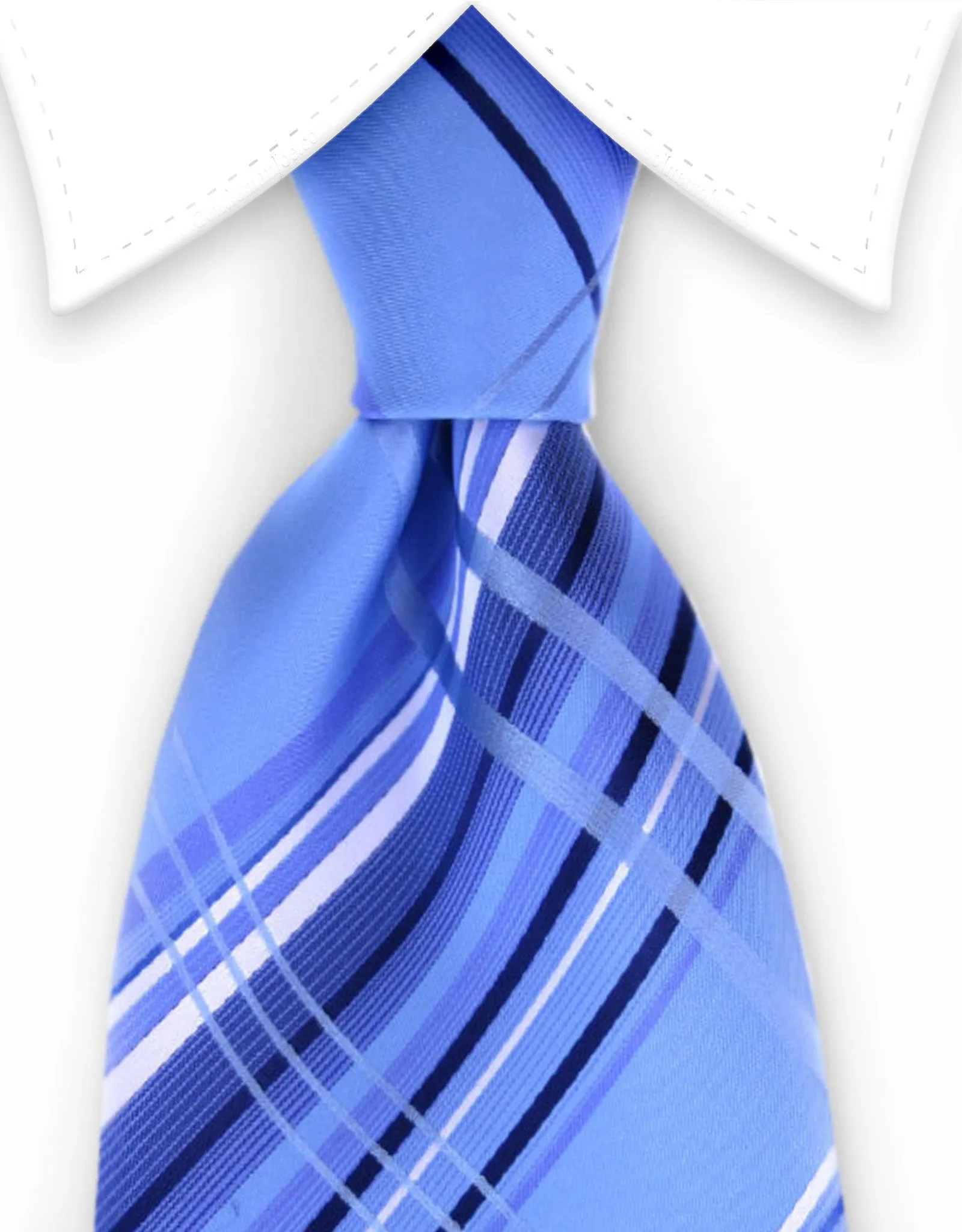 Light Blue Plaid Tie