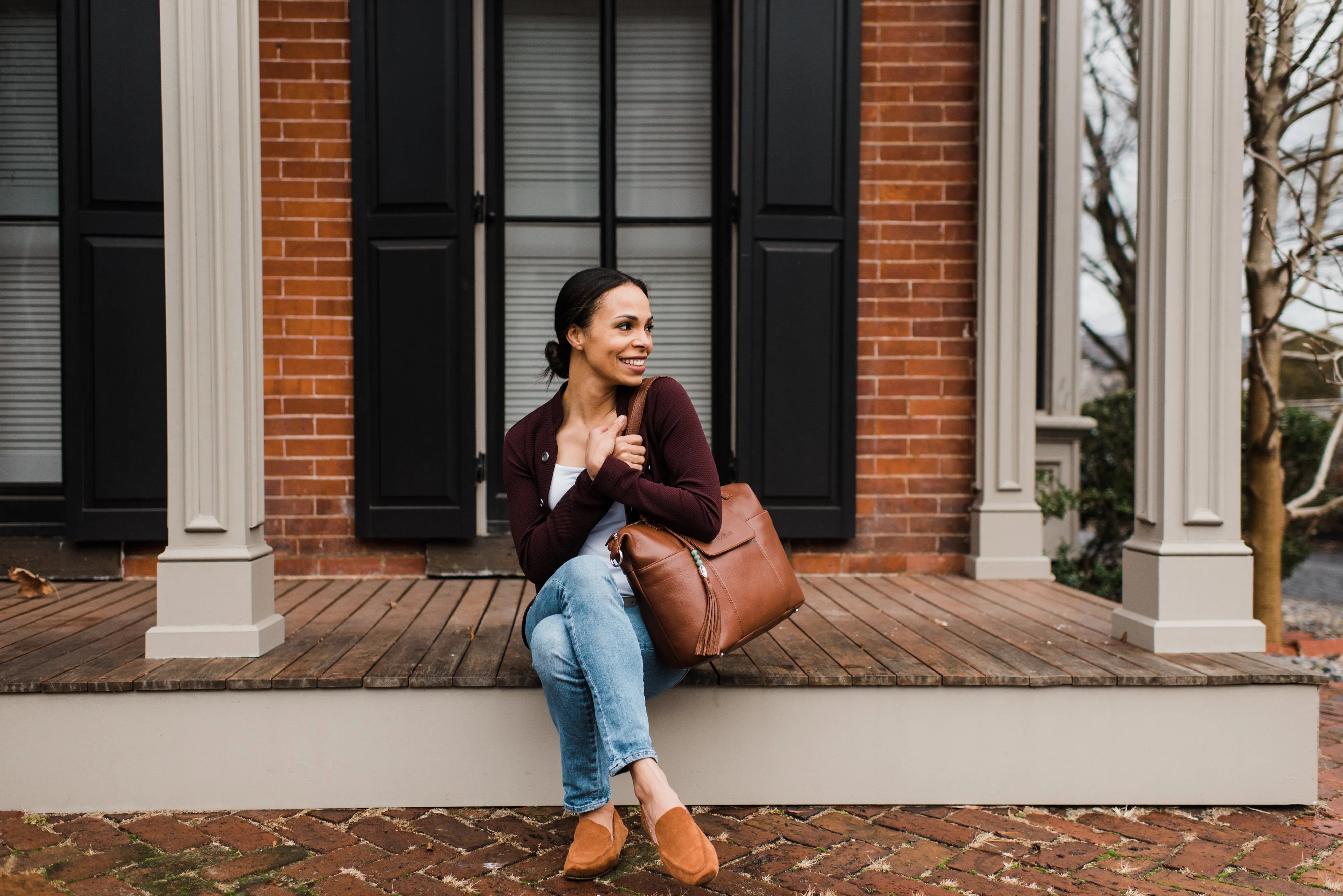 Madeline Convertible Tote (Leather)