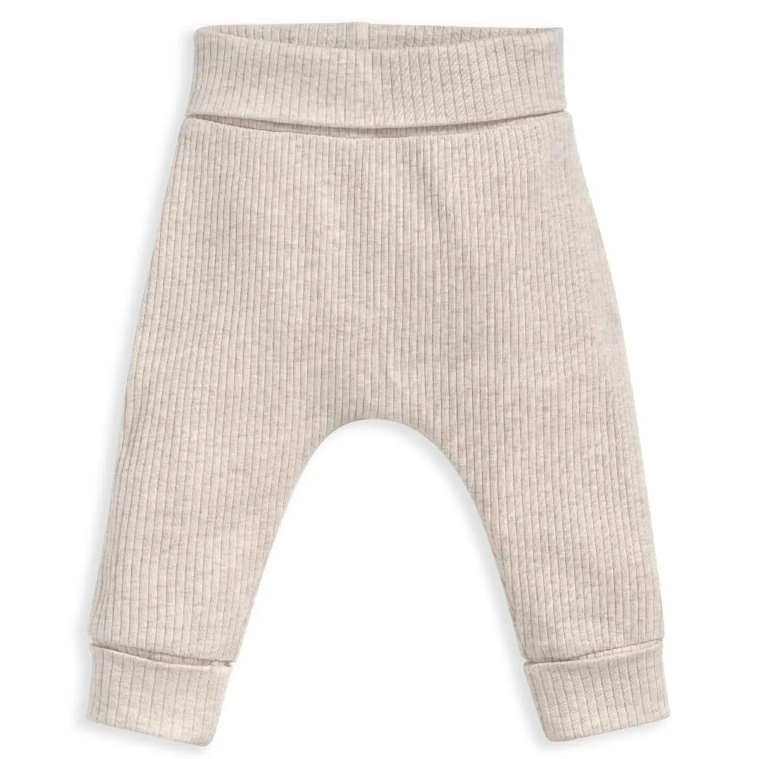 Mamas and Papas Organic Cotton Ribbed Leggings - Oatmeal