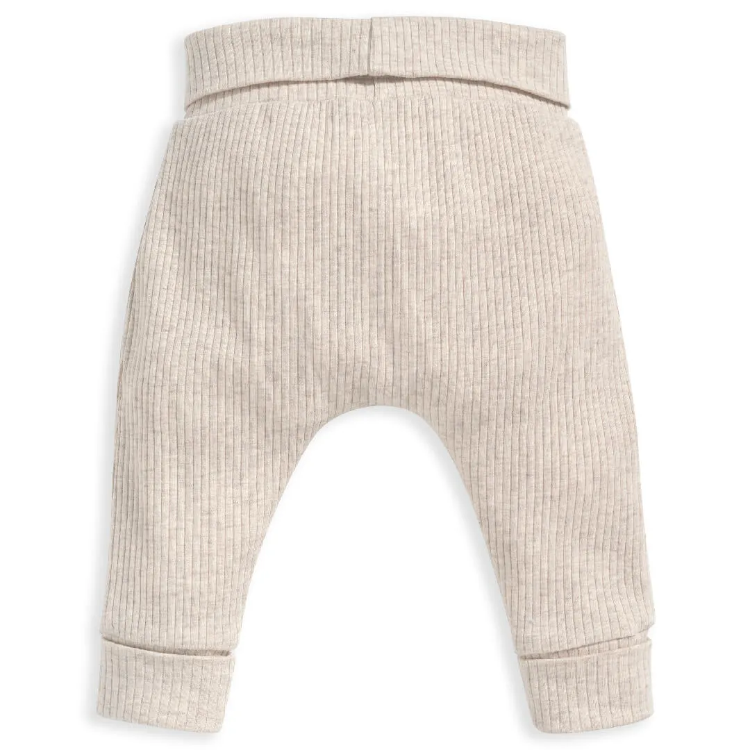 Mamas and Papas Organic Cotton Ribbed Leggings - Oatmeal