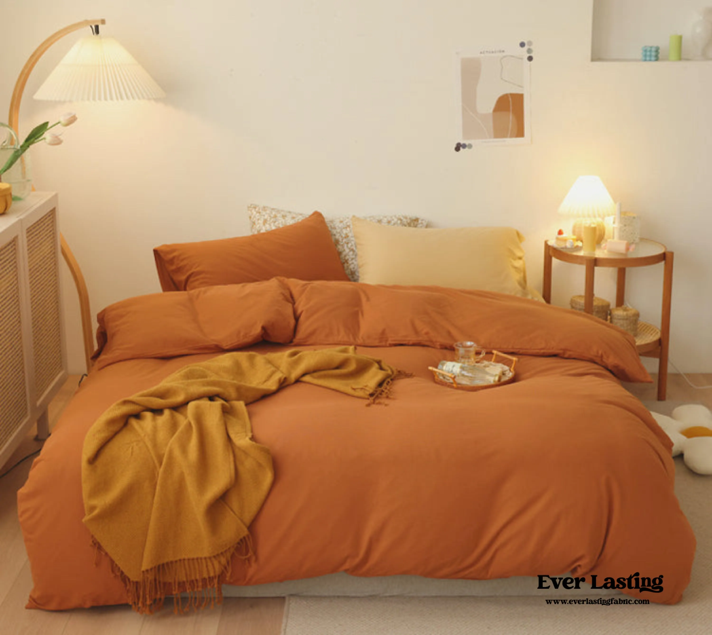 Mixed Color Bedding Set / Green   Orange