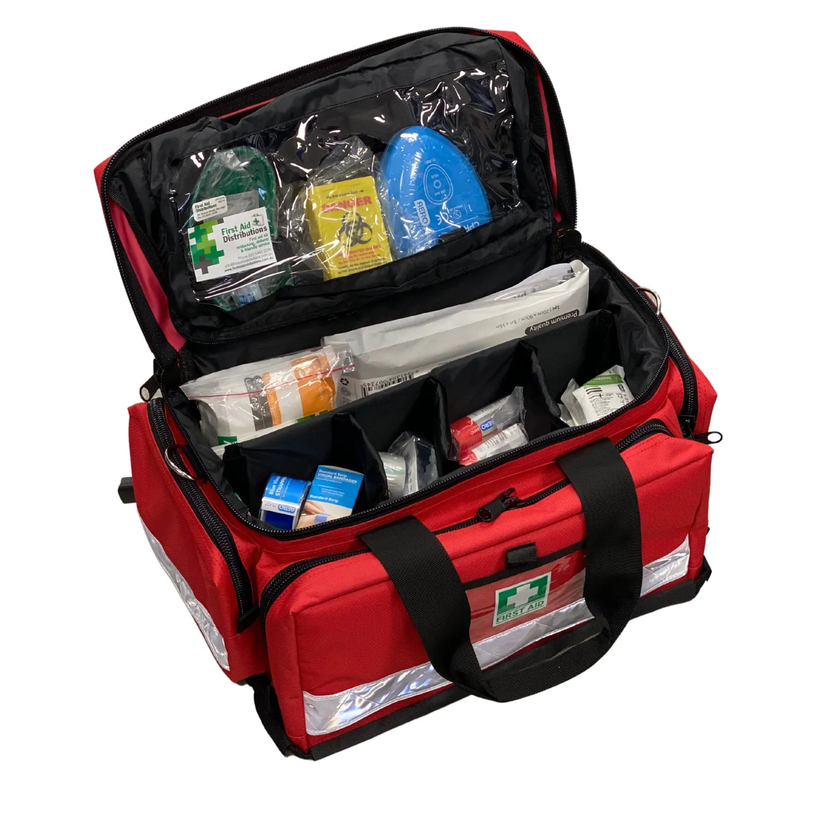 Model 23 BLUE National Workplace First Aid Kit - Trauma Bag Red