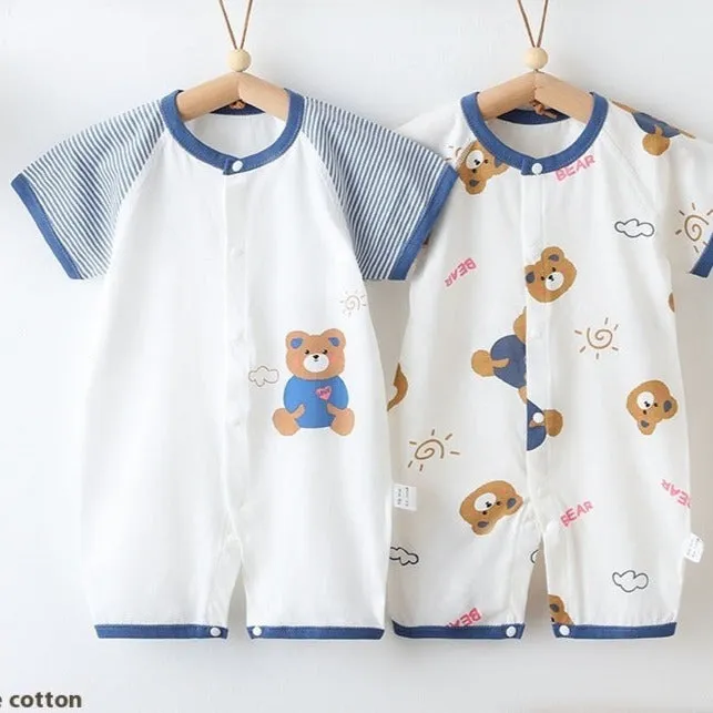 Newborn Cotton Romper Summer Set (Set of 2)