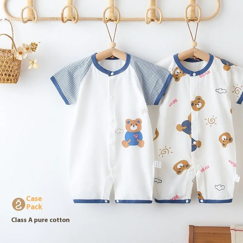 Newborn Cotton Romper Summer Set (Set of 2)