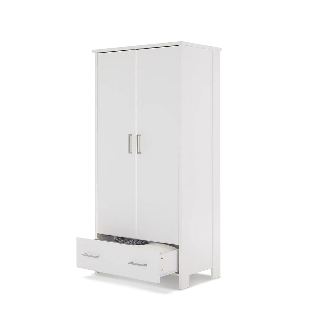 Nika Double Wardrobe - White Wash