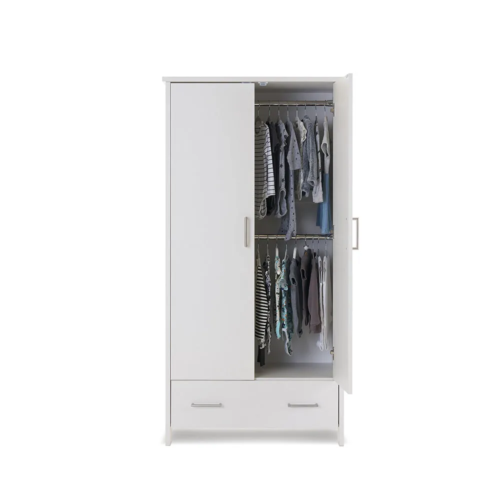 Nika Double Wardrobe - White Wash