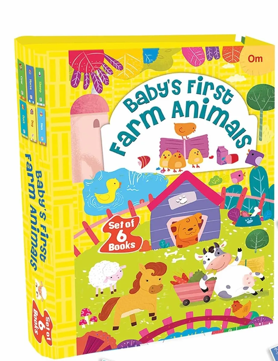 Om Books International Board books: Baby's First Farm Animals (Set of 6 board books)