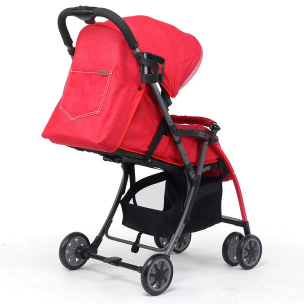 Pali Tre.9 Stroller Denim Attitude in Miami Red