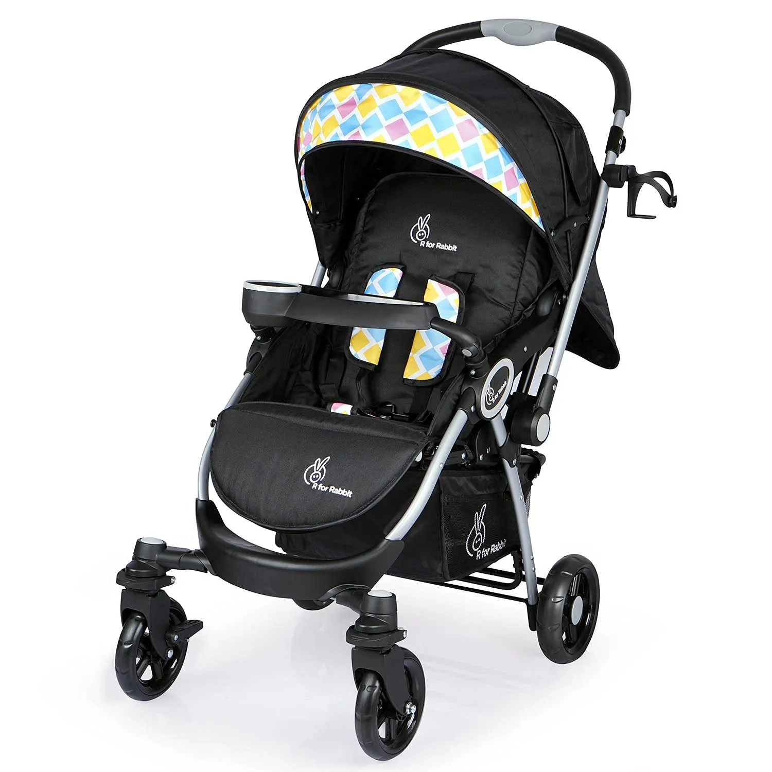 R for Rabbit Chocolate Ride Baby Strollers- Black Multi