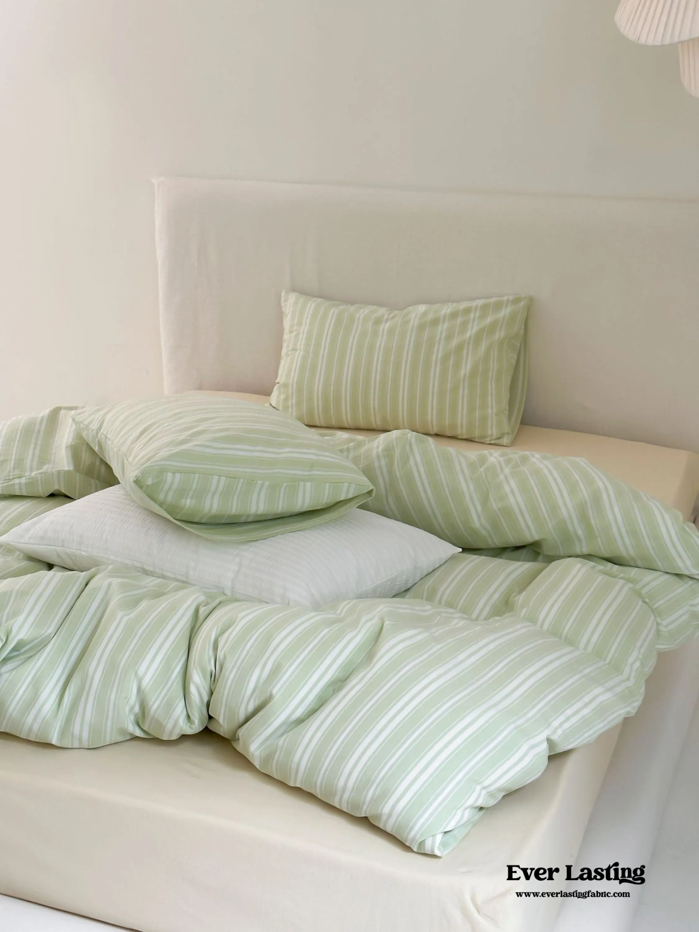 Refreshing Stripe Duvet Cover / Mint Green