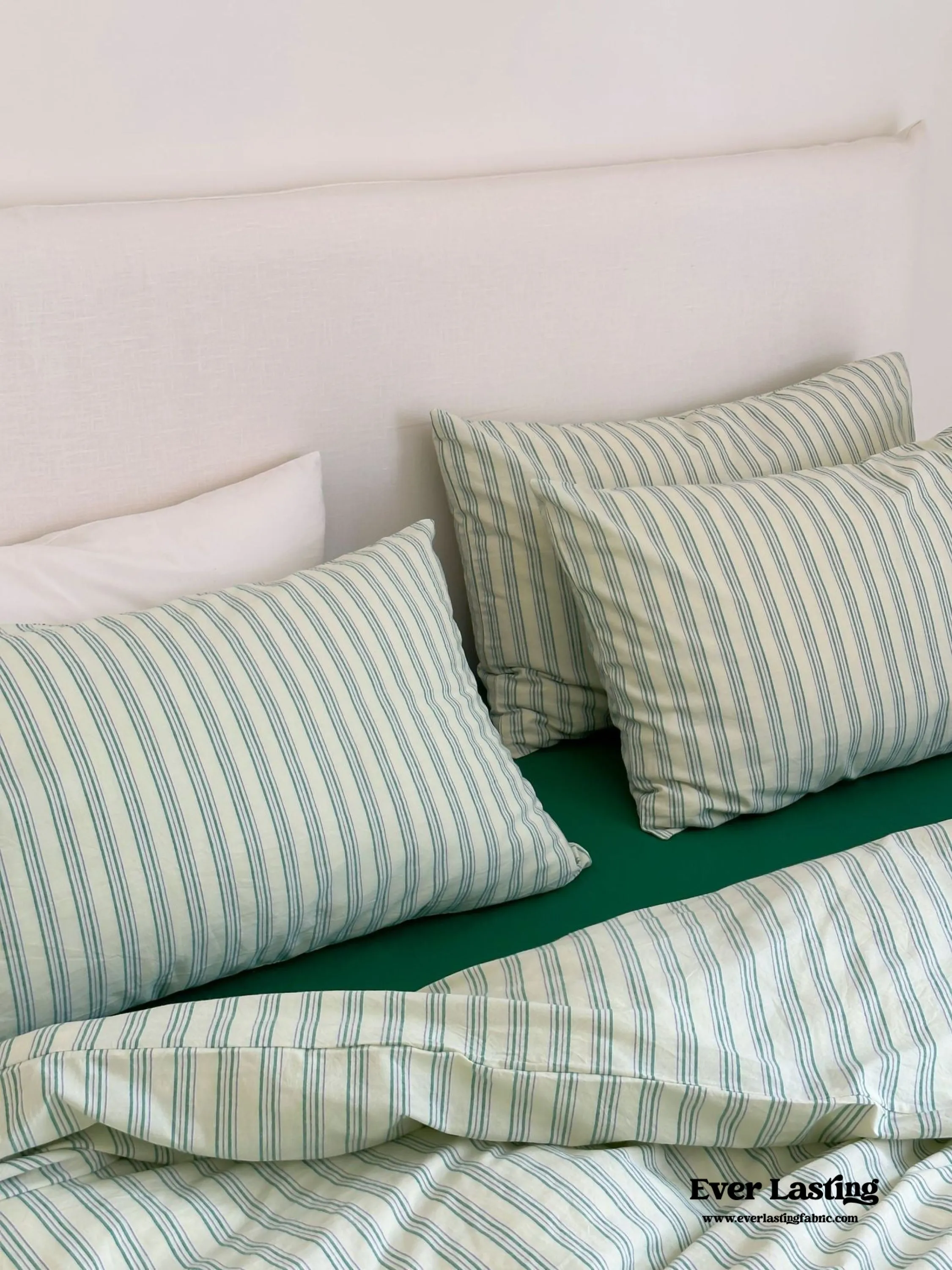 Refreshing Stripe Duvet Cover / Mint Green