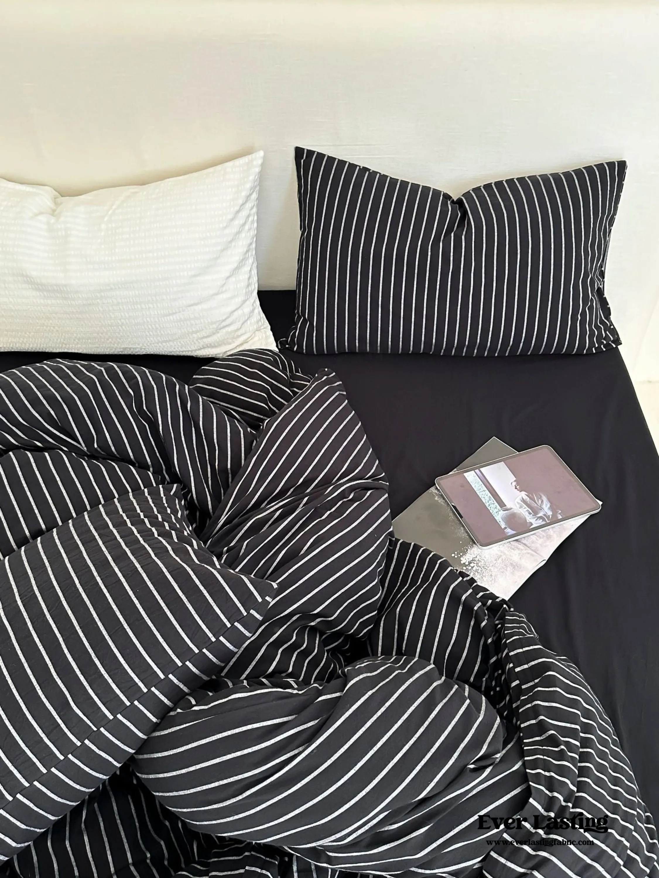 Refreshing Stripe Duvet Cover / Mint Green