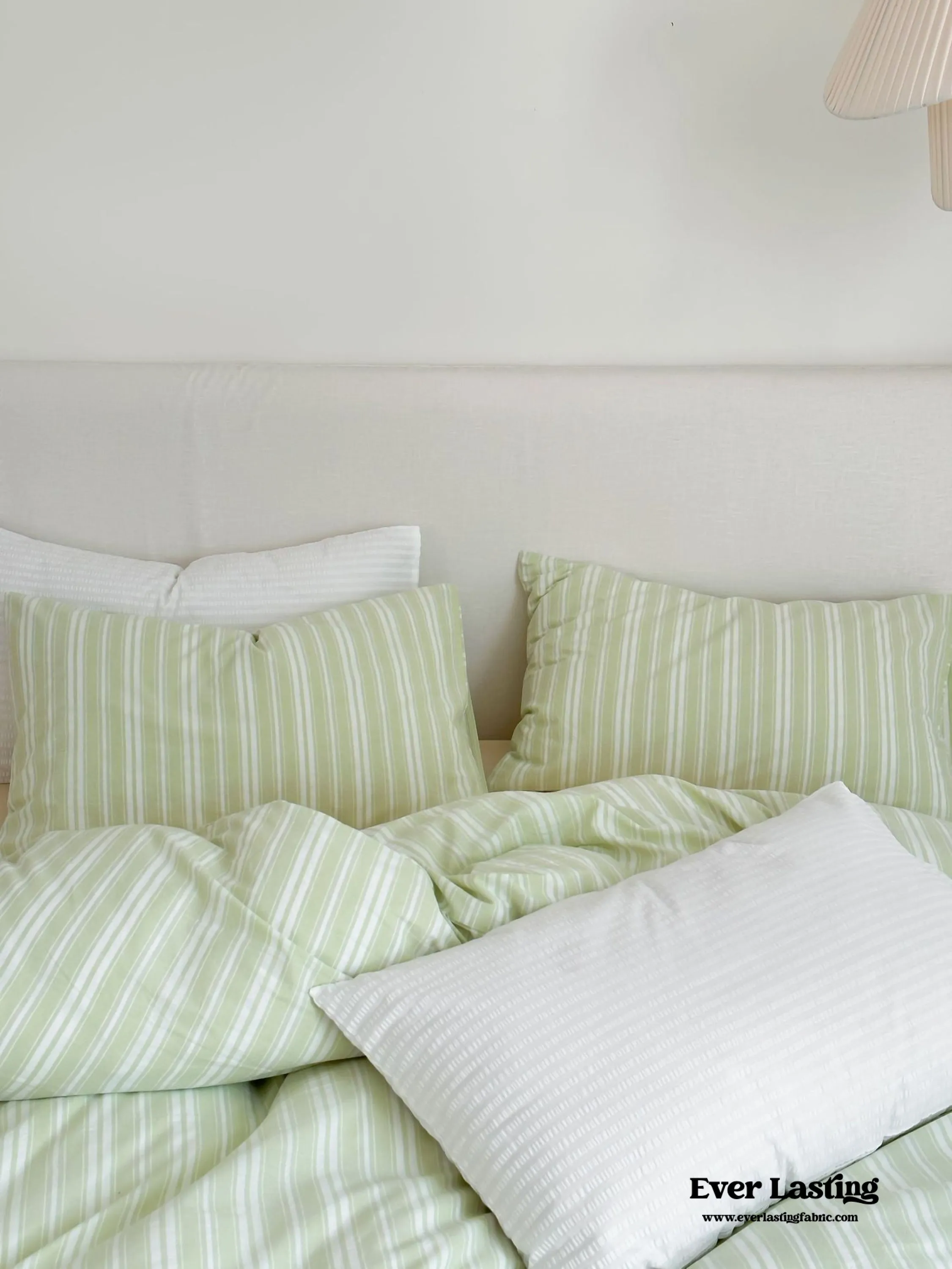 Refreshing Stripe Duvet Cover / Mint Green