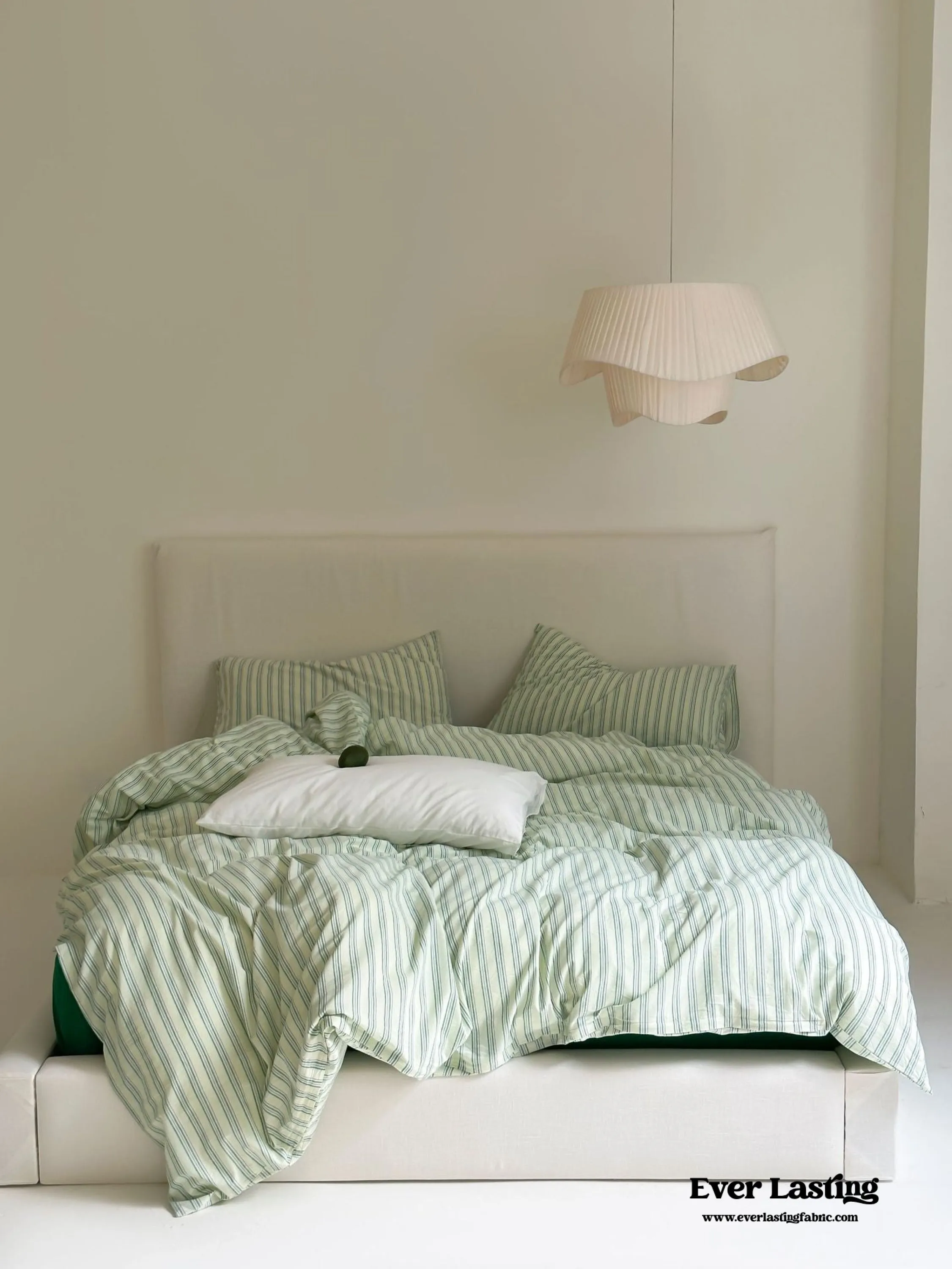 Refreshing Stripe Duvet Cover / Mint Green