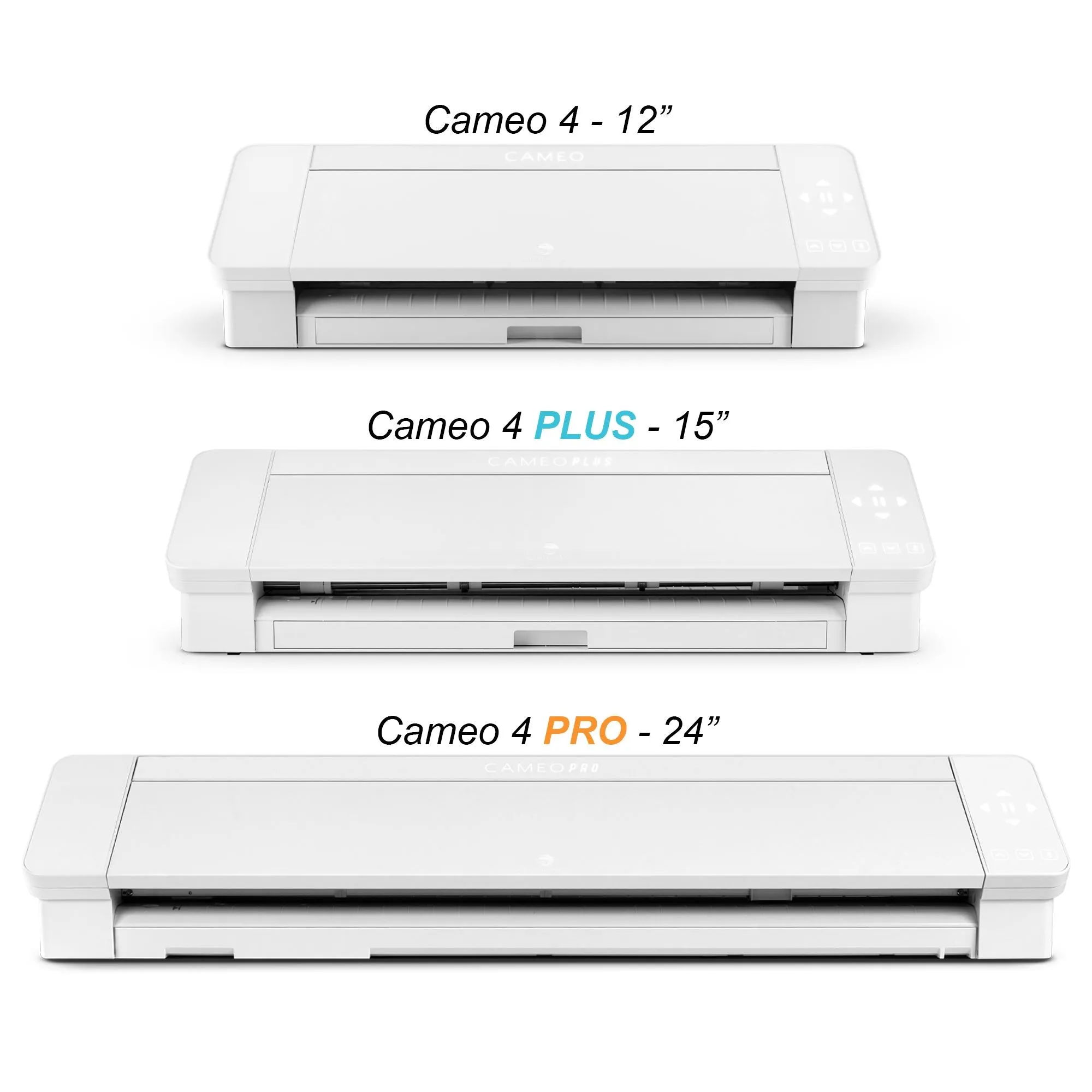 Silhouette White Cameo 4 PRO - 24" w/ Autoblade, Mat, Roll Feeder