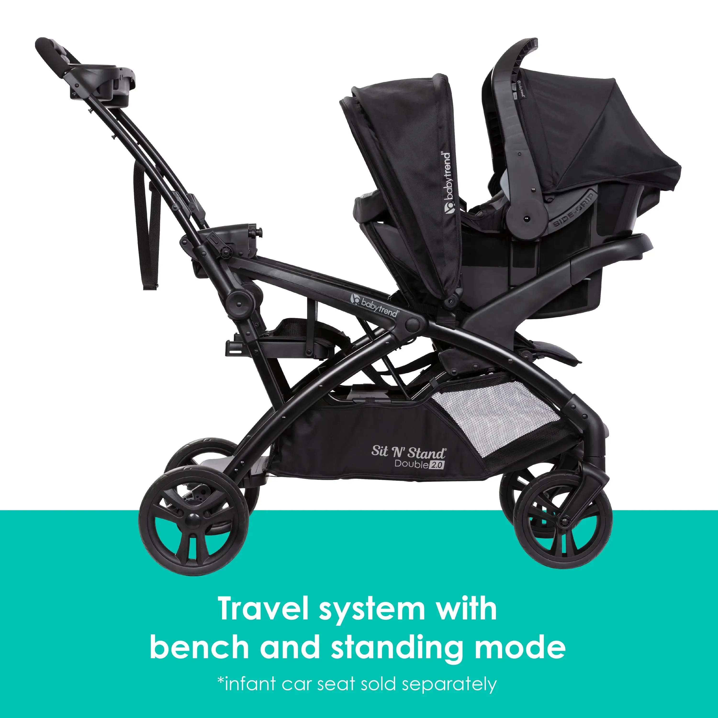 Sit N' Stand® Double 2.0 Stroller - Madrid Black (Target Exclusive)