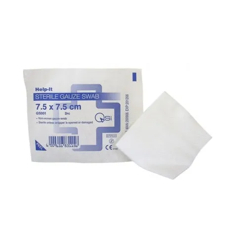 Sterile Gauze Swabs 7.5 x 7.5cm 2/pk