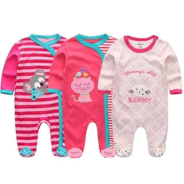 Summer Baby's Colorful Cotton Rompers