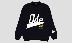 THE ODE SCRIPT FLAME Crewneck - Black