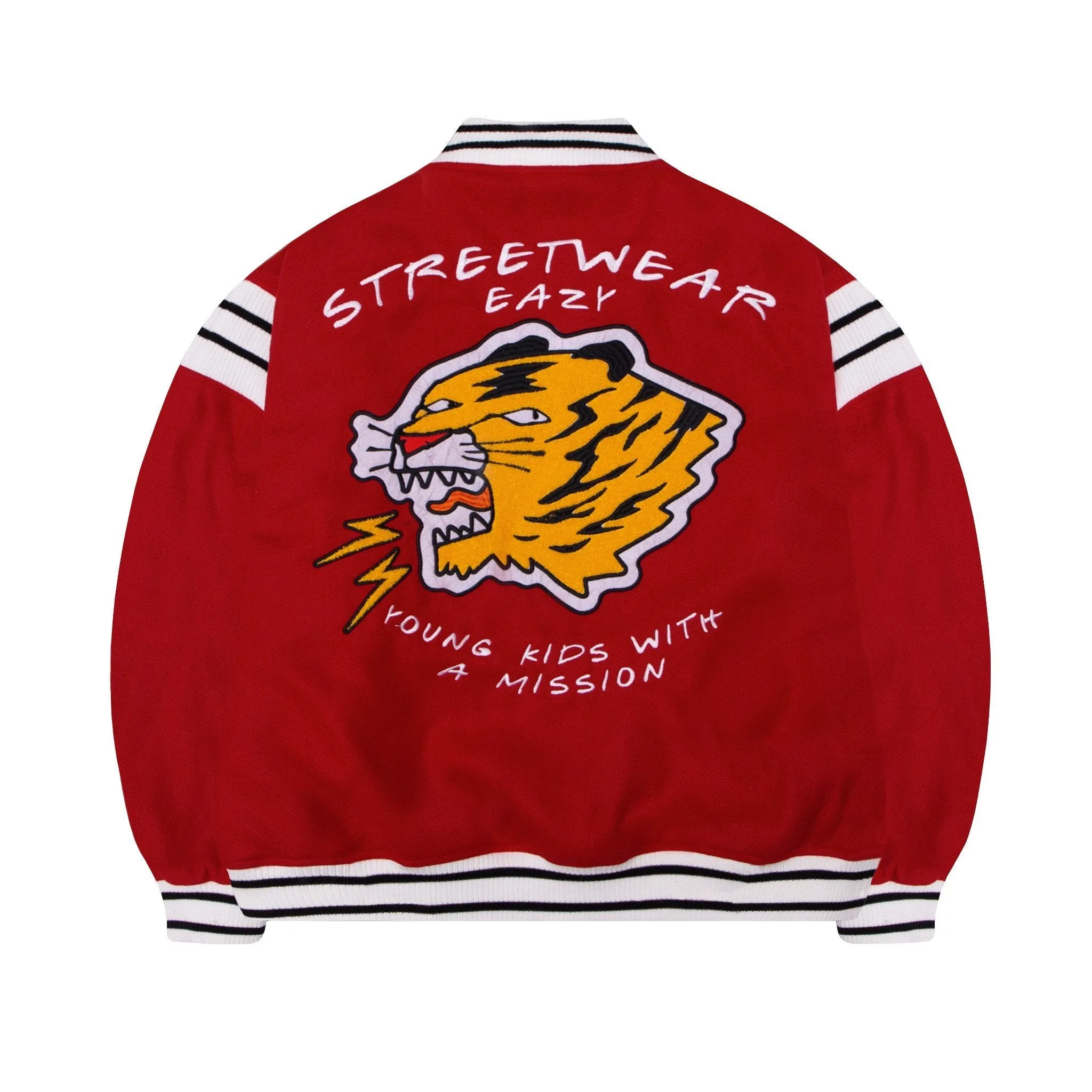 TIGER VARSITY JACKET - RED