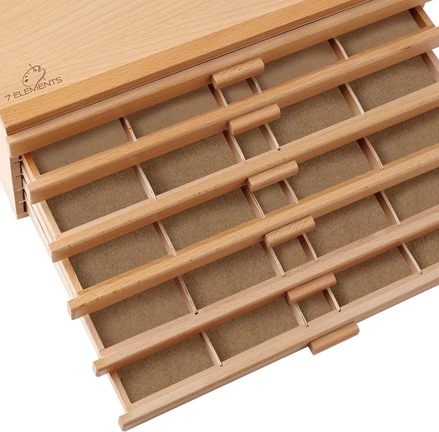 Wooden Drawer, Artist Storage Supply Box for Pastels, Pencils, Pens, Markers, Brushes and Tools