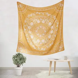 Yellow Floral Tapestry