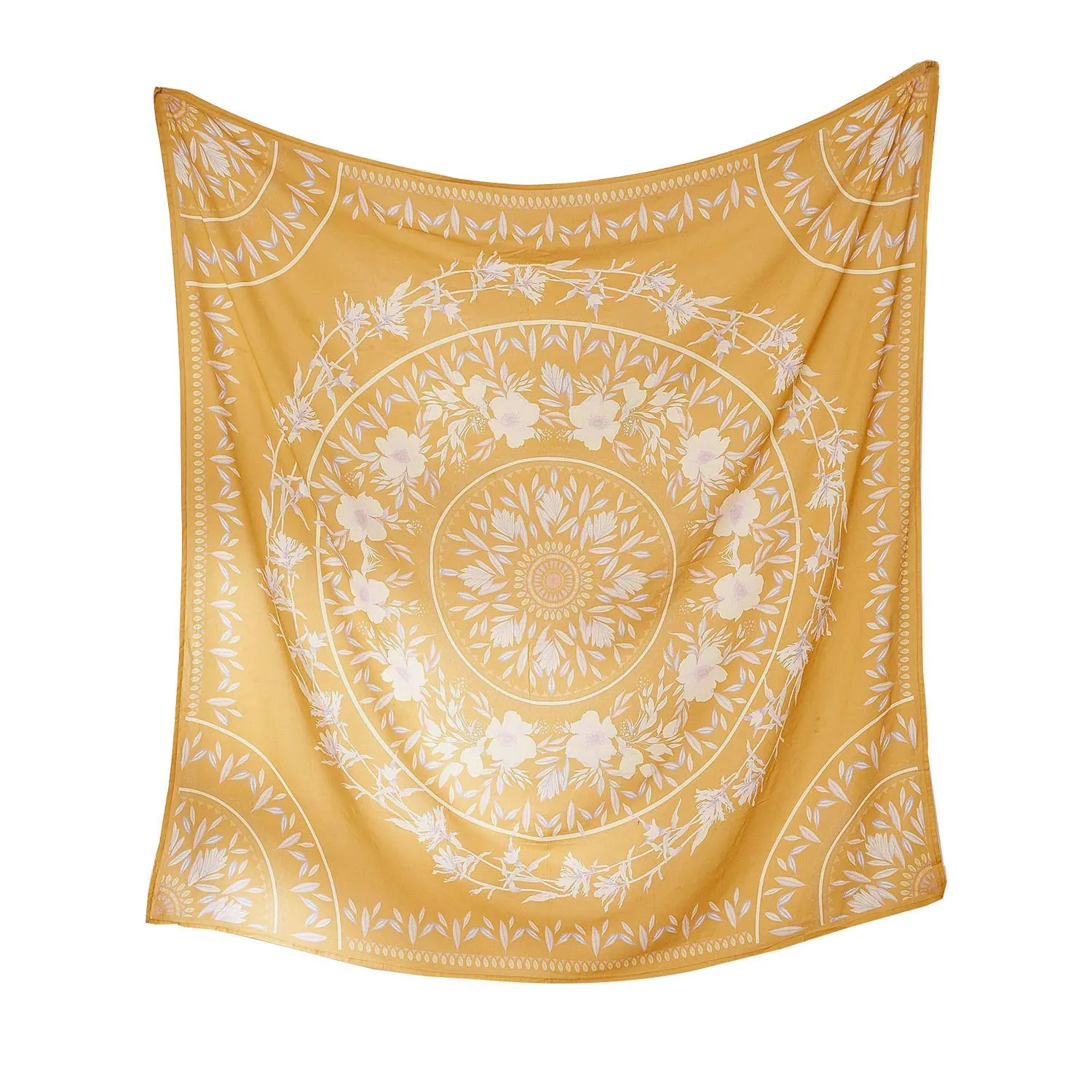 Yellow Floral Tapestry