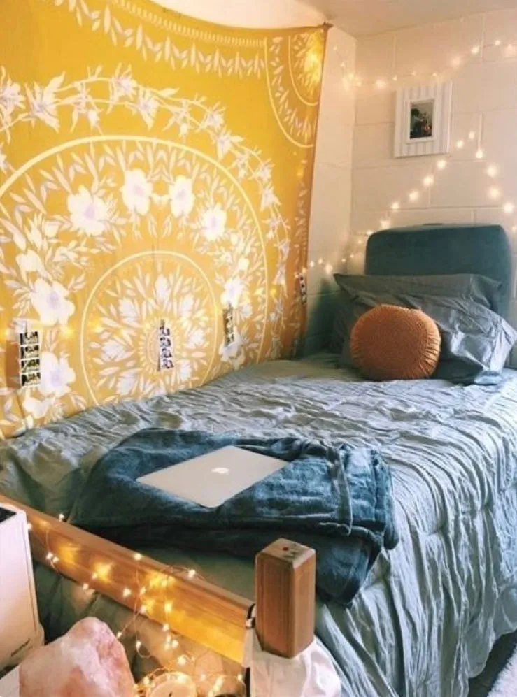 Yellow Floral Tapestry