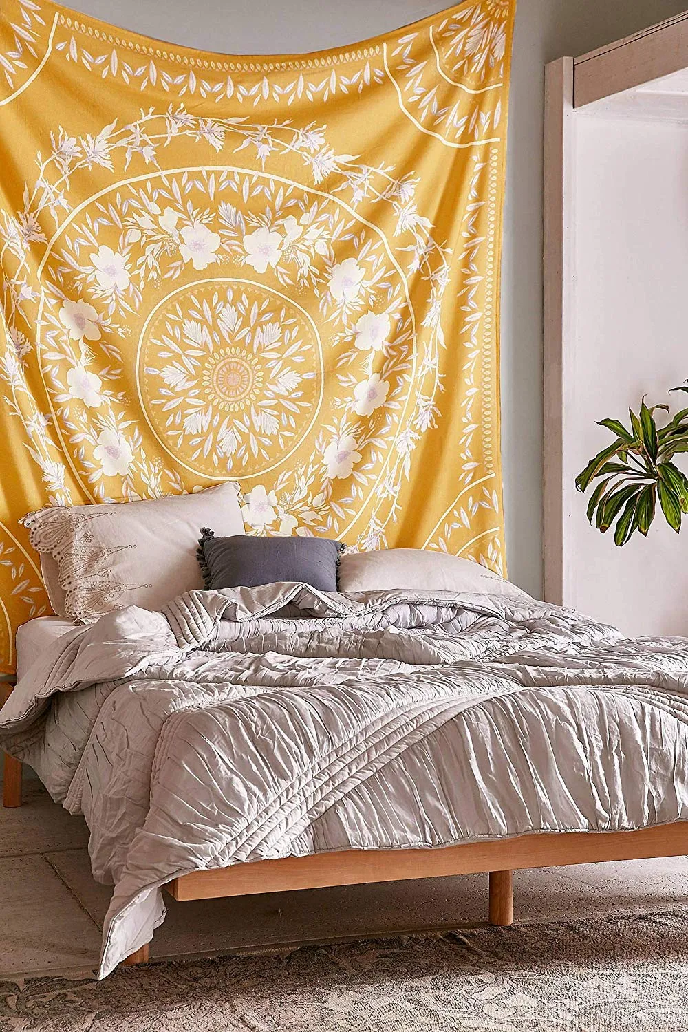 Yellow Floral Tapestry