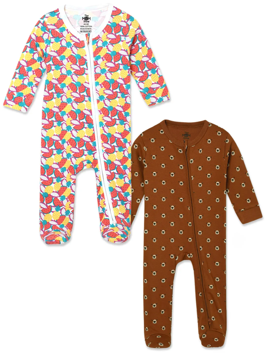 Zipper Romper Combo of 2: Fruitilicious-Beary Best